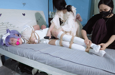【樱束原创】《性感女护士刻晴》cos刻晴护士！洛丽塔女孩和绳师两人将她捆绑